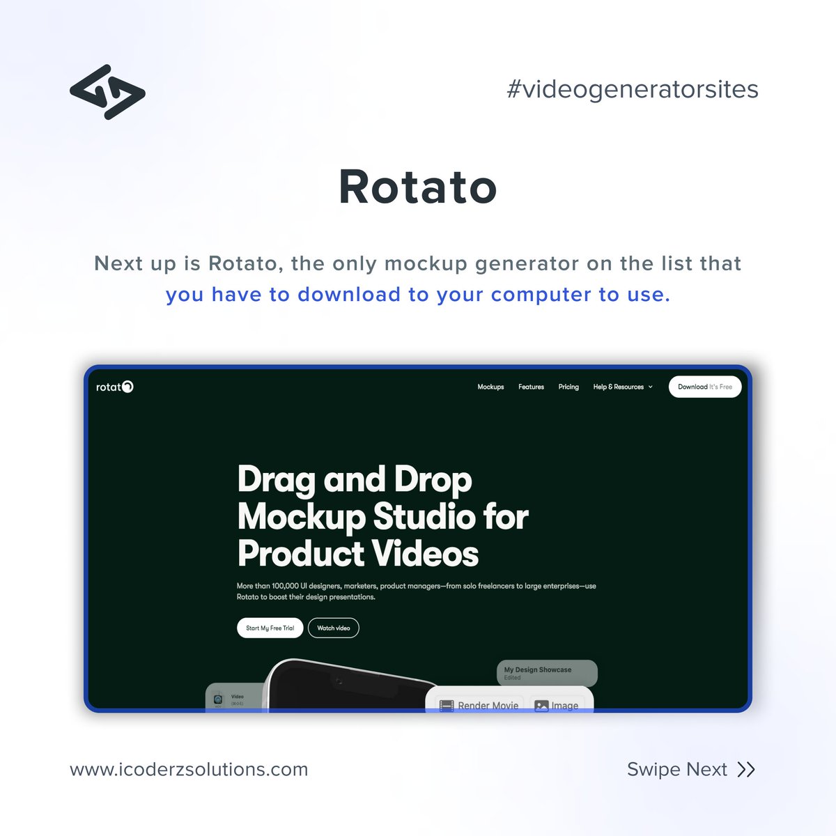 iCoderzinfo's tweet photo. Some sites for video generators must-haves

I hope you enjoy it. 

#videoediting #video #videoedtingtool #videograpgy #edtingsite #colourgrandinhg #mockvideo  #rotato #reelsedit #onlinevideoeditor 
#videomaking #videocontent #videogenerator https://t.co/8B9ag7p7g2