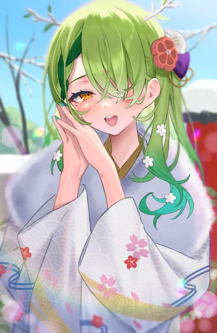 Sorry. I forgot to put on these cute flowers#FineFaunart 
