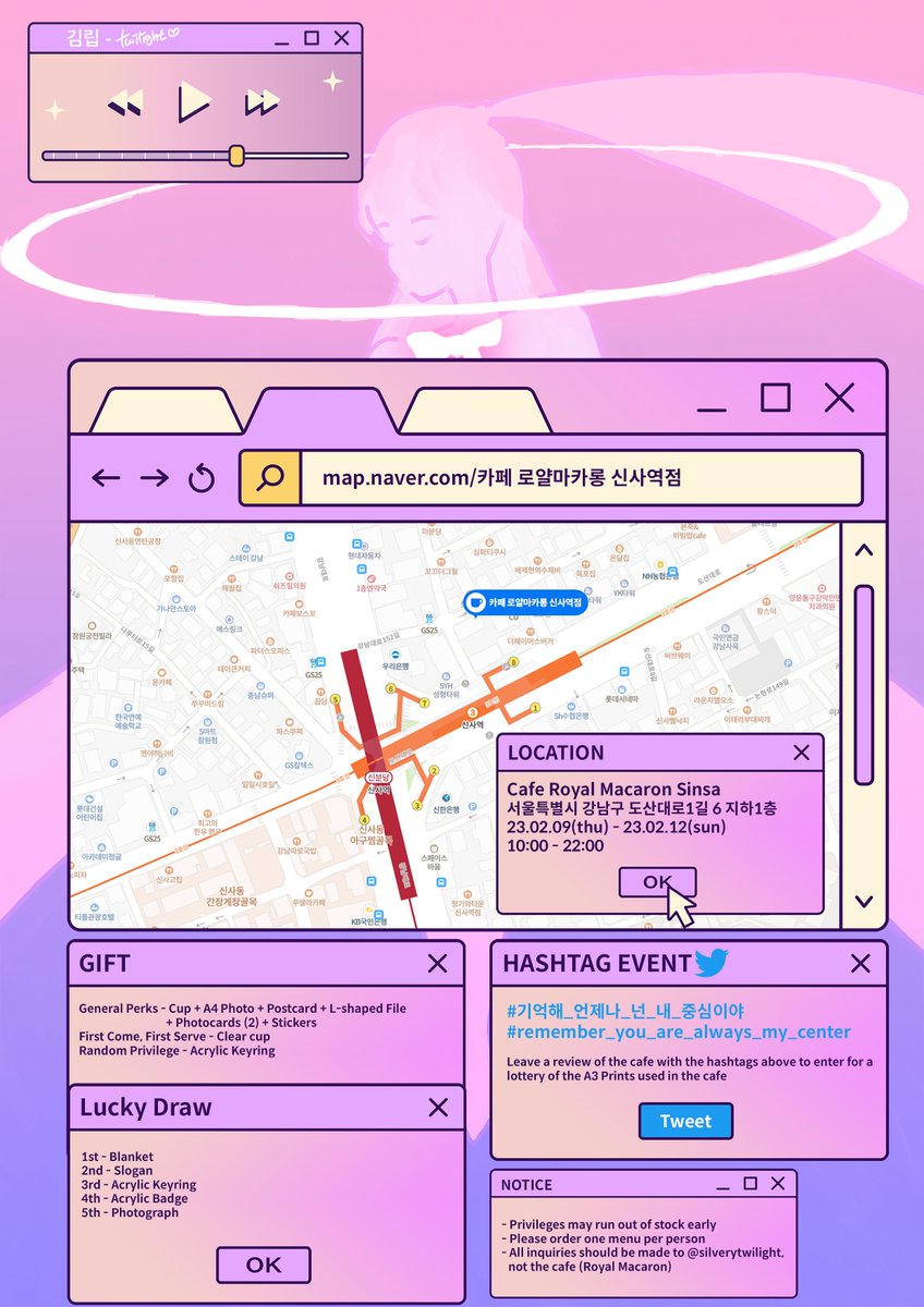 2023 Happy Kim Lip Day

Remember, You Are Always My Center

📍카페 로얄마카롱 신사역점
🗓 02.09~02.12
🕚 10:00 ~ 22:00

#기억해언제나넌내중심이야
#remember_you_are_always_my_center
#이달의소녀 #LOONA #김립 #KIMLIP
