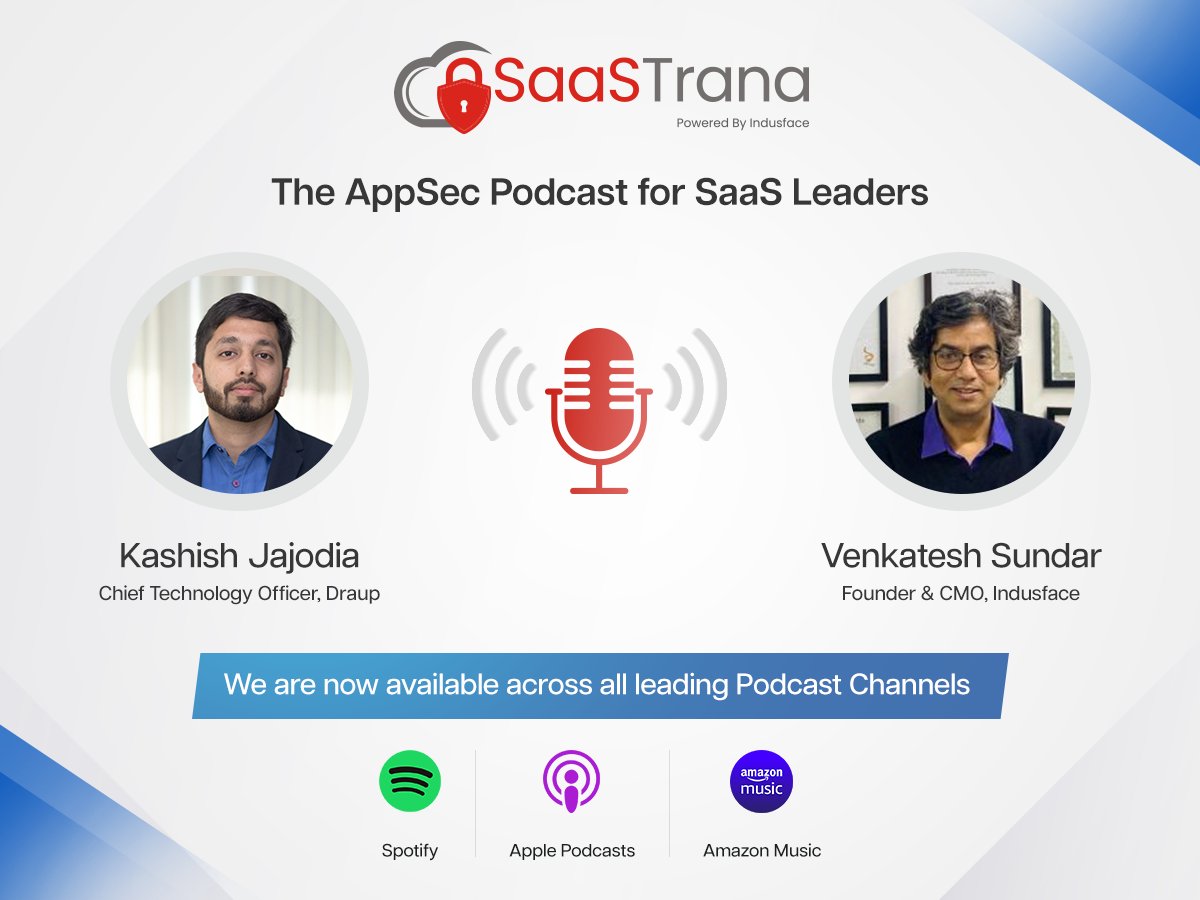 Indusface's tweet image. Our recent interaction with Kashish Jajodia (CTO Draup) is now available on all the leading podcast channels.

He shares the real stories of his early days in SaaS &amp;amp; how a small malware led them to sleepless nights.

Listen to the full podcast now!

#appsec #saas #saassecurity
