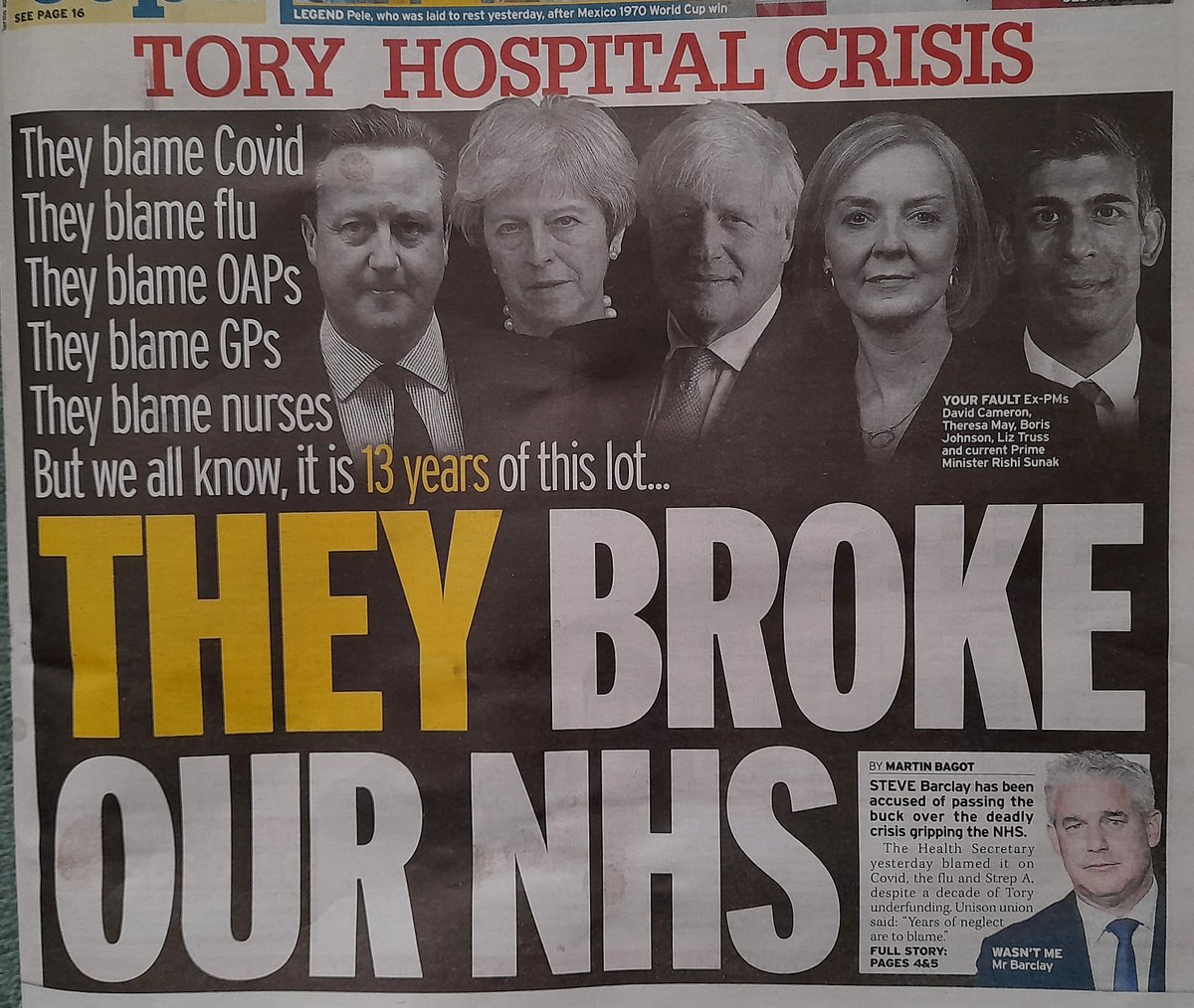 MikeTheWrite's tweet image. Today's Daily Mirror Headline - couldn't resist it - This should be Labour's next election slogan! When you vote, remember this, it just happens to be true.