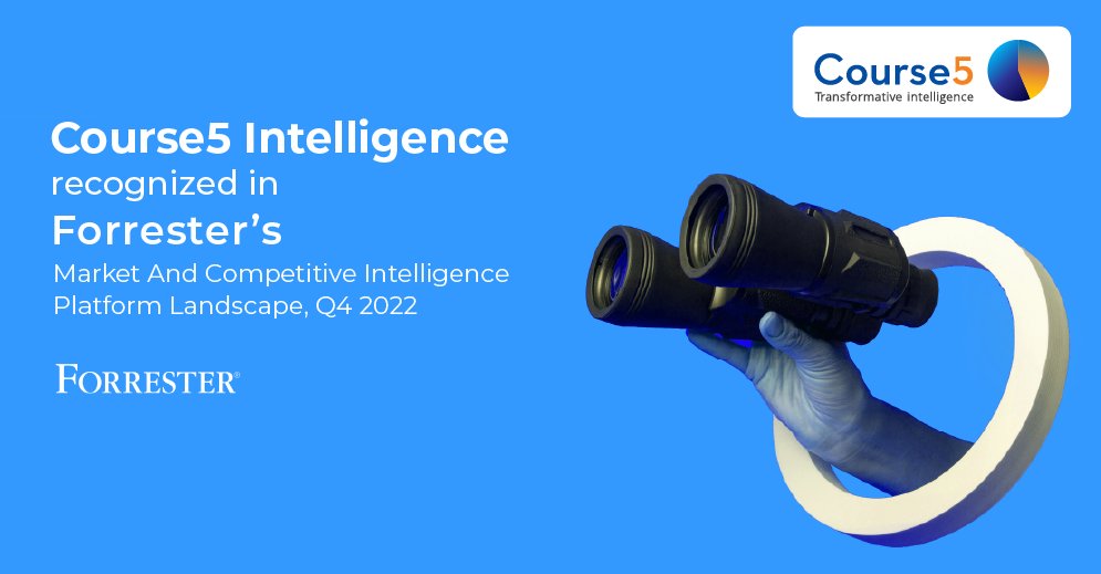 C5iai's tweet photo. We are elated to share that #Course5Compete has been recognized in Forrester’s report, The Market and Competitive Intelligence Platform Landscape, Q4 2022 report. Read more: https://t.co/VWvghKCnVt
#Course5ToTransformation #Course5AI #Course5Analytics #ai #dataanalytics https://t.co/SSib36ukco