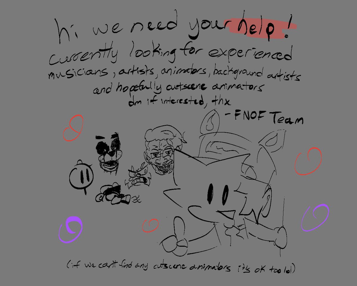 FnafFunkin's tweet photo. Hi we need your help once again to get everything finished!
Dm if interested, thankies !! 
-
#FNF #FNAF #FridayNightFunkin https://t.co/HfYB1kMvX8