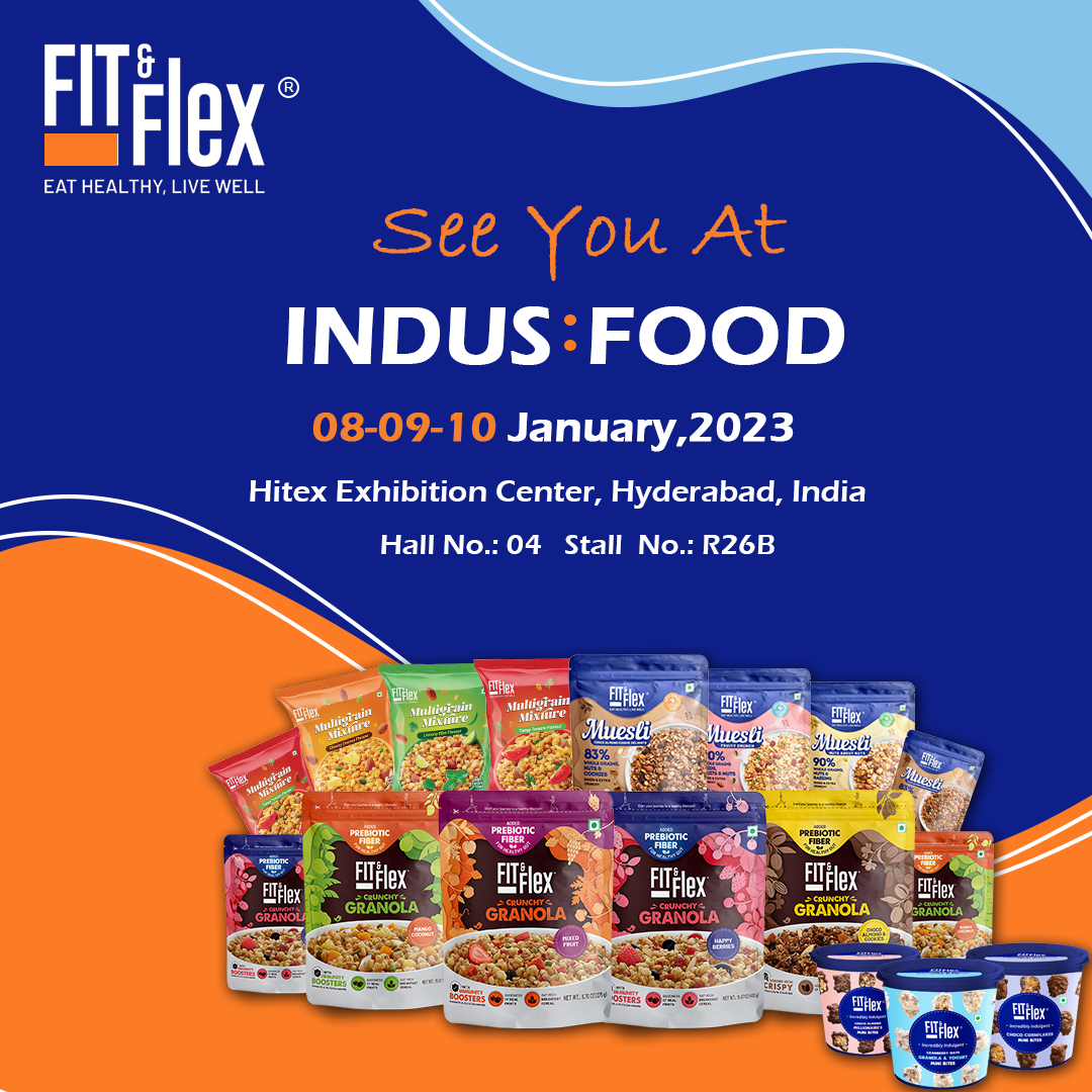 indusfoodshow's tweet image. @FitnFlexGranola is looking forward to participating in the upcoming edition of #Indusfood between 8-10 Jan'23 at HITEX Center, Hyderabad, India.

Know more: indusfood.co.in

@TPCI_ 

#fitandflex #granola #healthyfood #oats  #foodbusiness  #foodandbeverageindustry