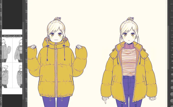 もう眠いにゃんダウン着用例(原稿修正中)風呂行ってこよう 