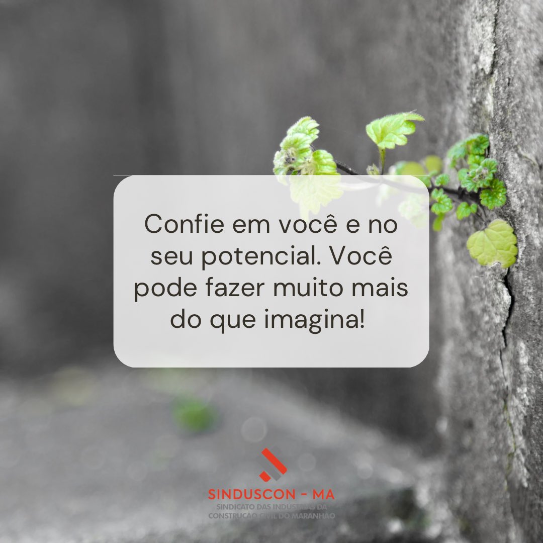 sindusconma's tweet photo. 👉🏼Confie em você e no seu potencial. Você pode fazer muito mais do que imagina!
#redesindusconma https://t.co/a9UVgdD66k
