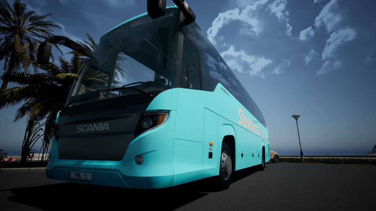 Stewbacca31's tweet image. I am trying out #TouristBusSimulator by @TMLStudios and I really appreciate the custom paint scheme by @MohSkinner - This one and many others of his creations are available on the Steam Workshop.

#BusSim #Bus #Coach #VirtualPhotography #Scania #Stewbacca3 #MohSkinner #BusTrip
