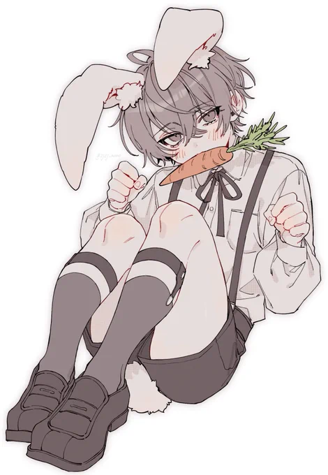にんじんをあげようね 