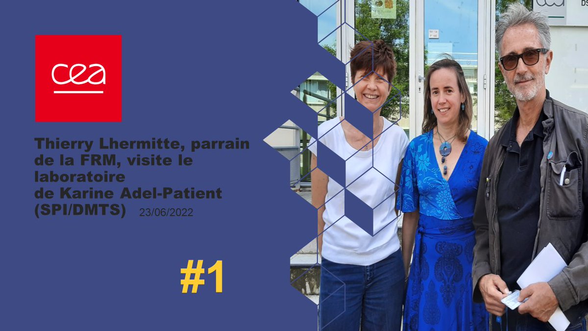 [3/22 quizz rétrospective] 
C’est Thierry Lhermitte, parrain @FRM_Officiel, qui a visité le labo CEA /INRAE de Karine Adel-Patient. But : mieux comprendre le projet PeriContALL, financé par la FRM, et en parler sur @FranceInter. #allergies
➡️joliot.cea.fr/drf/joliot/Pag…