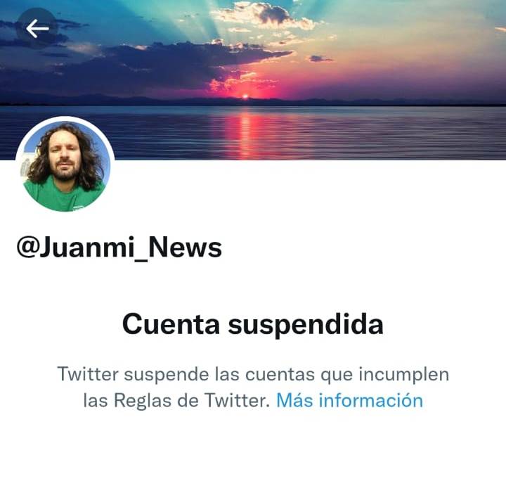 Al compañero @Juanmi_News le han suspendido su cuenta alegando que tenía que demostrar su imagen en el avatar
Démosle difusión para que se la devuelvan @TwitterEspana mientras eso ocurre podéis seguirle en @JuanmiGG_News y después también
Fin de censura a la gente honrada Twitter