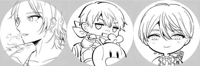 フォロワーさんのアイコンを自分の絵柄で描くやつ(※色はつかない)をじわじわと 