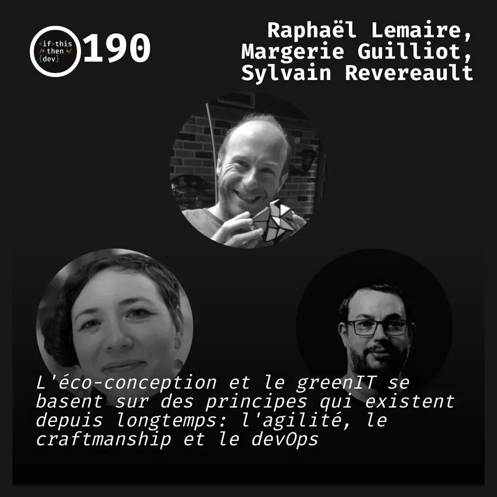 IfThisThenDev's tweet image. Pour commencer l&apos;année au vert, nous parlons aujourd&apos;hui de GreenIT, et en particulier de la conduite du changement, avec @rlemaire, Margerie Guilliot et @srevereault, les auteurs de  &quot;GreenIT : vers une transformation durable&quot;.
ifttd.io/conduite-du-ch… #GreenIT