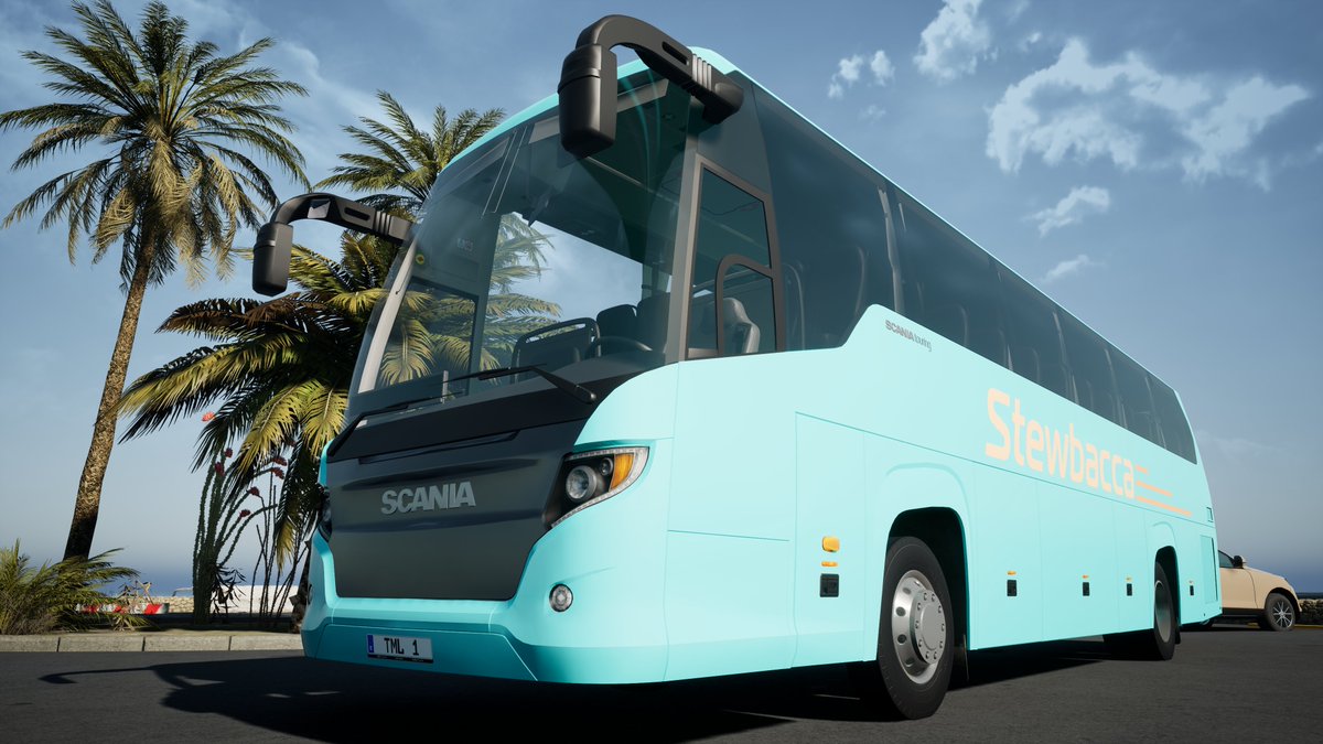 Stewbacca31's tweet image. I am trying out #TouristBusSimulator by @TMLStudios and I really appreciate the custom paint scheme by @MohSkinner - This one and many others of his creations are available on the Steam Workshop.

#BusSim #Bus #Coach #VirtualPhotography #Scania #Stewbacca3 #MohSkinner #BusTrip