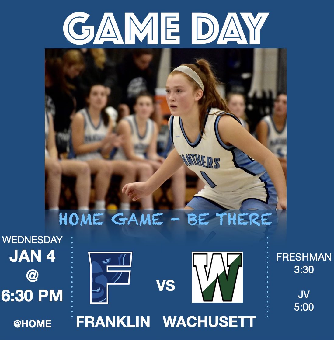 fhsgbbboosters's tweet photo. @fhsgvbasketball has a BIG game tonight against Wachusett, a Top 5 program in the state. Let’s fill the gym and get loud!!! 📢📢📢

@FHSSports @FHSPantherbook @HockomockSports @TrevorHass @mattyfeld612 @BostonHeraldHS @MetroWestSports @BGlobeSports https://t.co/NQ42cZ5GWz