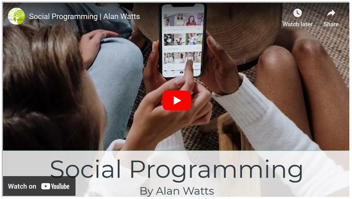 MorningCompass's tweet image. Alan Watts on Social Programming
#alanwatts #socialproblems #spirituality 

Video - youtu.be/DymlyYffYCc
