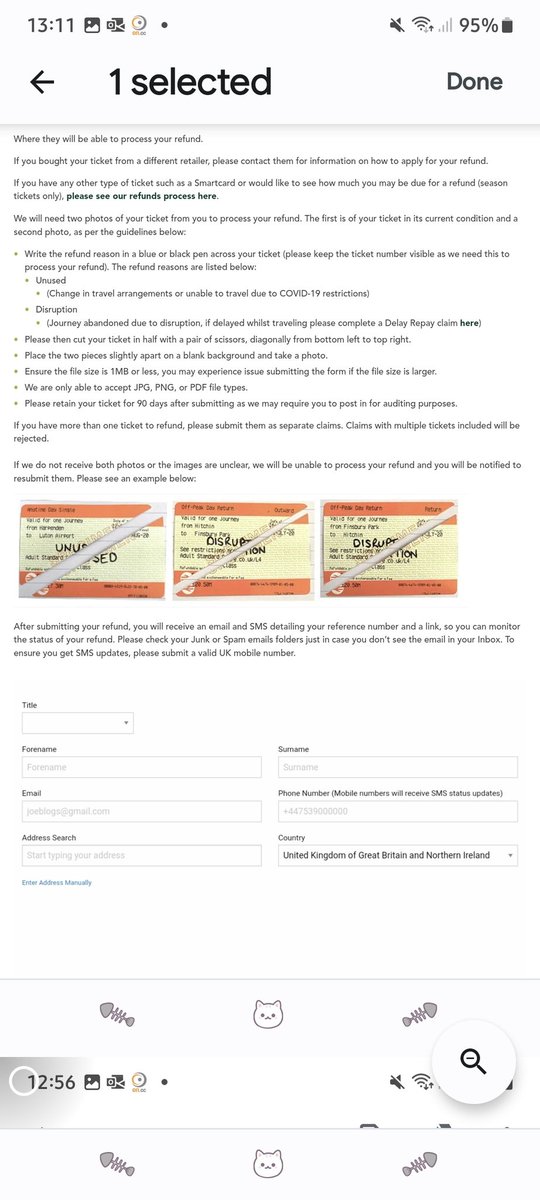 elleyto's tweet photo. @Southern_Trains I use both chrome n safari browser to get online refund form for my eticket that havnt been used, however,  it seems the online refund form not working on both browsers.  
I have filled in all details required,  after that no next button to submit the form. https://t.co/1xyVUHm43y