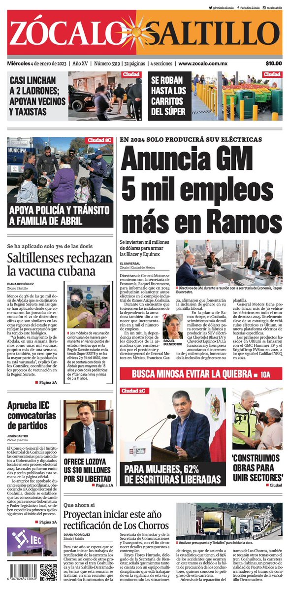 GpiSaltillo's tweet photo. Vanguardia vs Zocalo 

#Saltillo https://t.co/rcuBFWRJCH