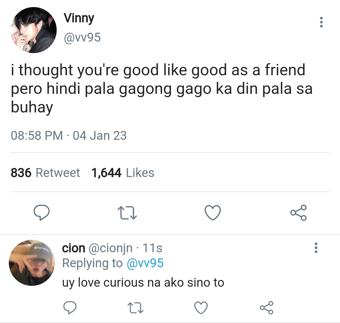 Filo #Taekookau Where In..

Vinny ( Kth ) And Cion ( Jjk ) Are Always Coming At Each Other'S Neck. 1913