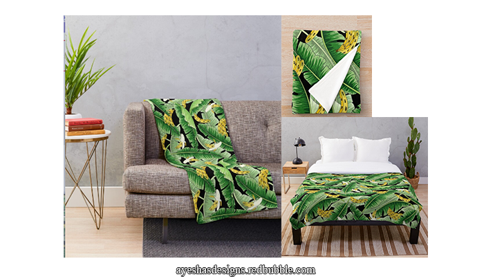 #banana #pattern #throwblanket is available on my #redbubble store
redbubble.com/i/throw-blanke…
#findyourthing #blanket #topical #art #homdecor