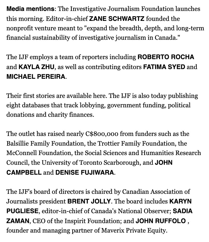 ZaneSchwartz's tweet photo. Really kind write-up by @politico of @IJFMedia's launch this morning! 

We're live! Check us out at https://t.co/zyQsIQaHf5 https://t.co/JFYGPf3FfS