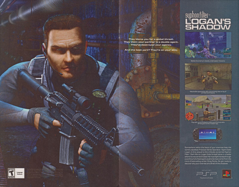 PSP_Aesthetics's tweet image. 🔹Syphon Filter: Logan's Shadow - Magazine Ad