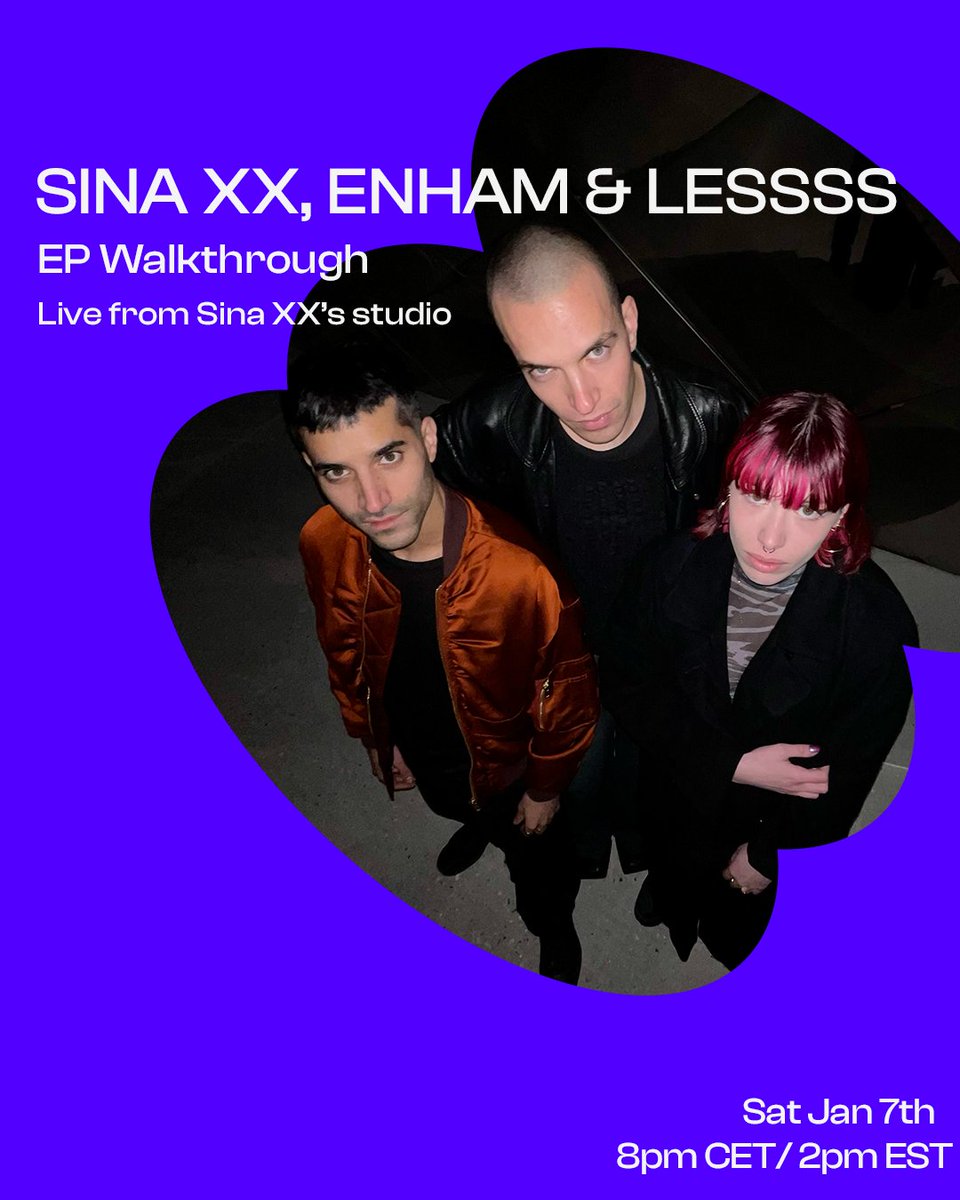 Catch French-Iranian producer Sina XX together with collaborators Enham, Lessss and Lacchesi for an intimate and exclusive Echio session this Saturday Jan 7th at 8pm CET where they will be discussing their latest EP "Paris-Berlin". 
Book your free ticket now on Echio!