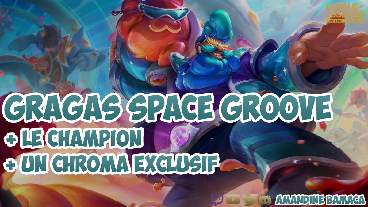 AmandineBamaca's tweet image. 🥳 GIVEAWAY #LeaguePartner 

👉Gragas Space Groove + le champion + un chroma exclusif👈

Pour participer : 
6 codes à gagner sur Twitter : 
🔄RT ce tweet
💪Follow 
@AmandineBamaca

4 codes à gagner sur YouTube, Twitch et Discord: 
💪Amandine Bamaca

📆TAS le 13/01/2023