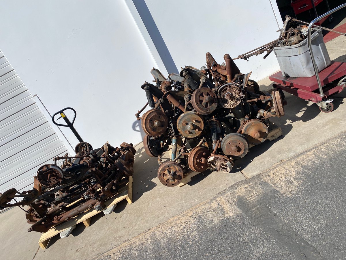 Airkewld's tweet photo. I propose a trade. 10 old Volkswagen Core front axle beams on a pallet for one of our #PRObuilt Beams delivered. Interested? https://t.co/H1JogalzX5 https://t.co/ZvcfjW5WLE