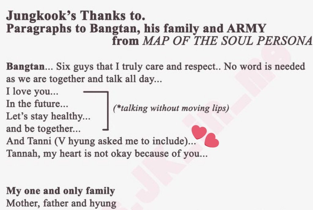 dailyofvk's tweet photo. remember when tae asked jungkook to include yeontan in his thanks to. note and he wrote"tannie my heart is not okay bc of you" :( https://t.co/hiNckgZFU7