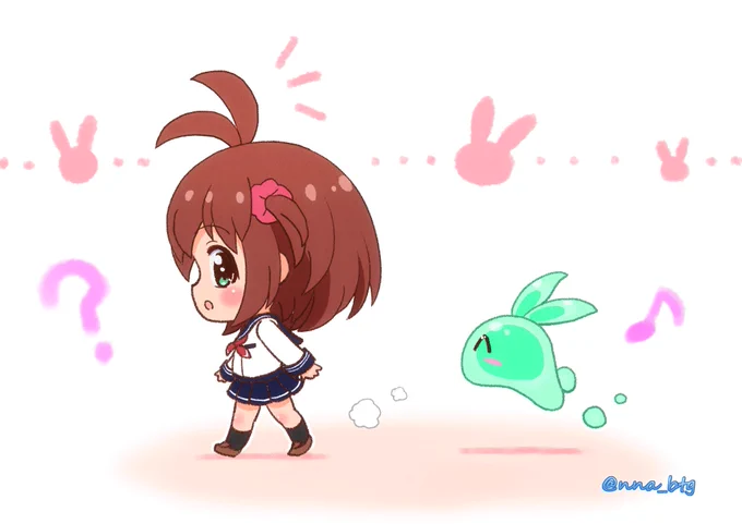 うさぎ年限定!? みきちゃん触覚増量中と、仲間だと思ってついてきたうさぎゲルちゃん#バトガ #バトルガールハイスクール#星月みき 