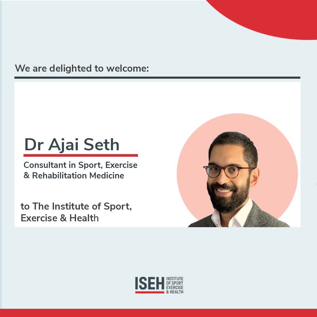 We’re pleased to share that Dr <a href="/ajaiseth/">Dr. Ajai Seth</a> Consultant in Sport, Exercise and Rehabilitation Medicine has joined the ISEH. 

To learn more or to enquire about an appointment, visit: 
tinyurl.com/r7xsunws
#adolescentsportsmedicine