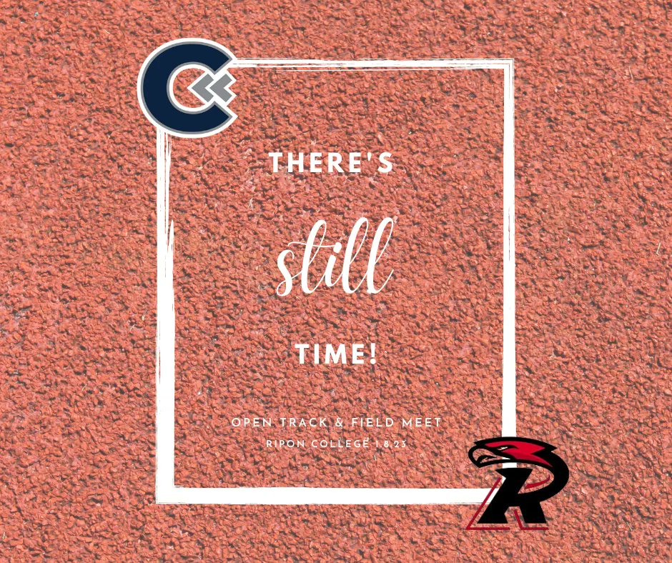 There is still time!  Join us, and the 200+ athletes already registered, at Ripon College for the Winter Series Open Track &amp; Field Meet.  Kick off indoor season at the beautiful Wilmore Center!  Track is back, &amp; all are welcome!  Register here:  athletic.net/TrackAndField/…