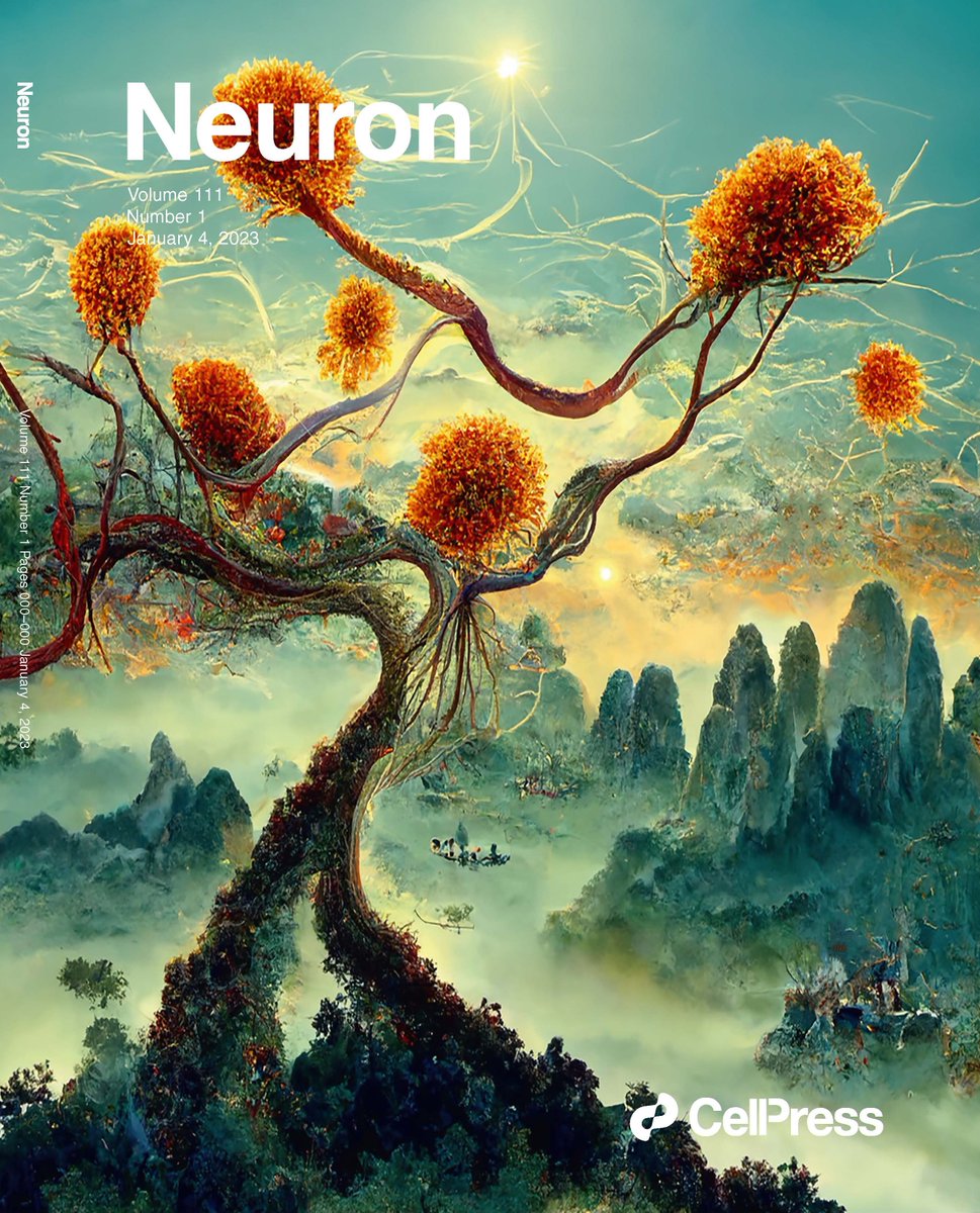 First 2023 issue is out! cell.com/neuron/current
Cover art by Siqi Ou illustrates Chen &amp; coll. findings on mechanosensitive brain  tumor cells that form the blood-tumor barrier to mask chemosensitivity
Paper: cell.com/neuron/fulltex…
1/2