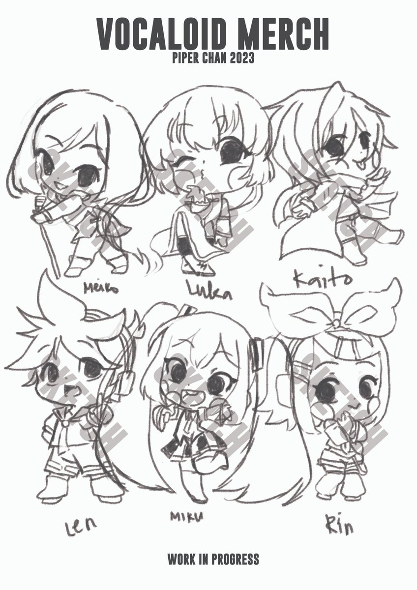 piperchan29's tweet photo. #VOCALOID Merch sketch done!

Up next will be...
- Helluvah Boss
- Chainsawman
- Shugo Chara
- Sanrio https://t.co/wjzkWFEXlb