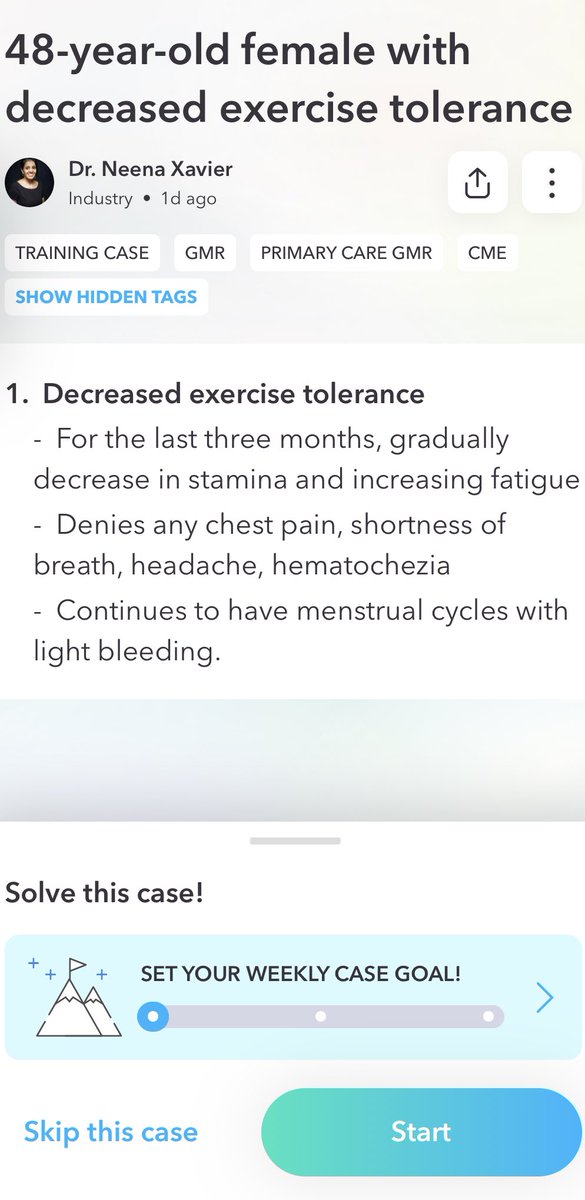 AvrahamCooperMD's tweet photo. The @hdx daily cases to solve are an AMAZING way to sharpen your diagnostic and clinical reasoning skills. Highly recommend!
#MedTwitter https://t.co/1cyMgbaGnS