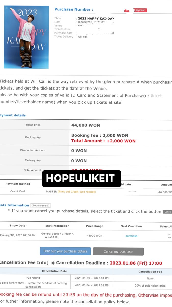 Hopeulikit__'s tweet photo. #KAI birthday party seoul ticket successfully 

#EXO  #티켓양도 #チケット #交換 #대리티켓팅 #KAI #KAIDAY #HAPPYKAIDAY #김종인 #카이 https://t.co/jq4T4EFhUY