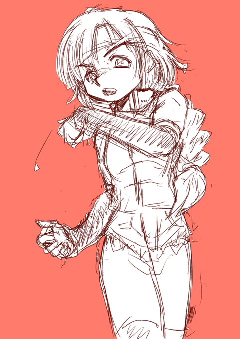 年賀絵も煮詰まったので()息抜きに最近書いてなかったウチの子「莉央」 