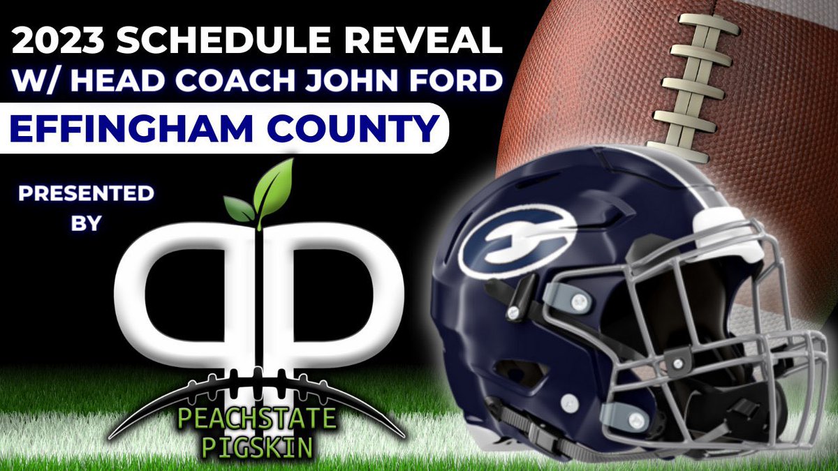🚨ANNOUNCEMENT🚨 PeachState Pigskin’s first 2023 schedule reveal special will air LIVE on Friday night (1/6/22) @ 8:30 PM. We are featuring <a href="/EffinghamFb/">Effingham County FB | Recruiting</a> with Head Coach John Ford. Tune in &amp; Subscribe (free)!
LINK: youtu.be/Fp8wH6qRB0E