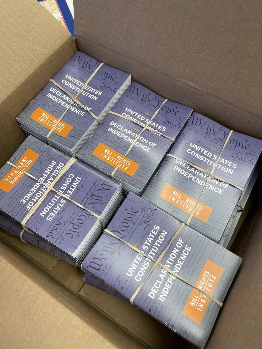 Just got my set of pocket Constitutions thanks to the <a href="/BRInstitute/">Bill of Rights Institute</a> ! My Ss are going to be pumped! <a href="/madisonteacher/">Joe Schmidt</a>