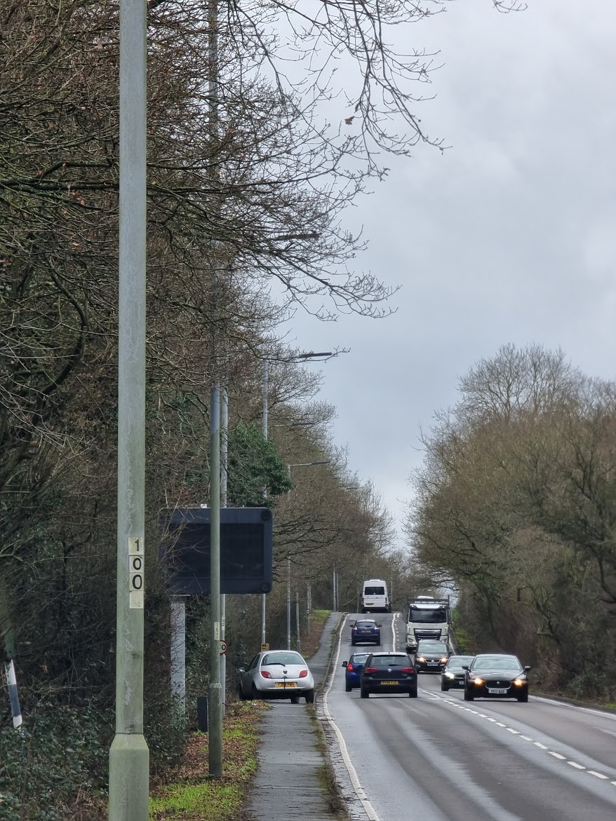 This car has been blocking the pavement on the A243 for around 3 weeks now. Was reported to <a href="/rbkingston/">Kingston Council</a> and <a href="/tfl/">TfL</a> ages ago, still there. It's a shared use cycle/pedestrian path with no way round it, including wheelchairs &amp; buggies, than going into the 40mph road. Madness.