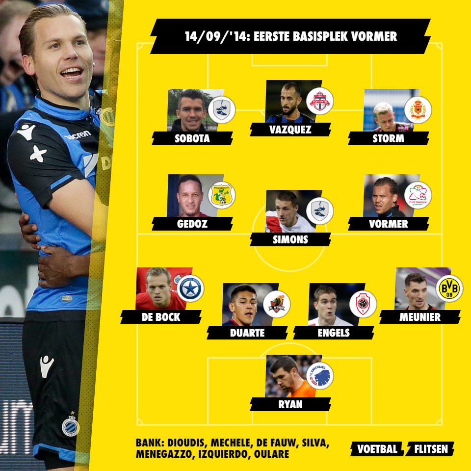 VoetbalflitsenB's tweet photo. De allereerste basisplek van Ruud Vormer, in 2014. In een ietwat bizarre elf van Club Brugge! 🔙

#Club #Brugge #ClubBrugge #JPL #Voetbal #Football #Soccer #Voetbalflitsen #VictorVazquez #RuudVormer #FelipeGedoz #NikolaStorm #TimmySimons #LaurensDeBock #OscarDuarte #ThomasMeunier https://t.co/xNuKADnSvt
