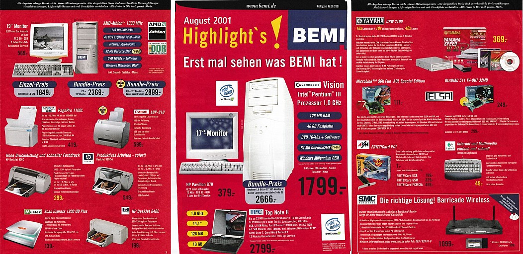 Grade mal ein altes Prospekt gefunden vom Laden meines Chefs 
#IT #Computer #Hardware #retro #2001 #altezeiten