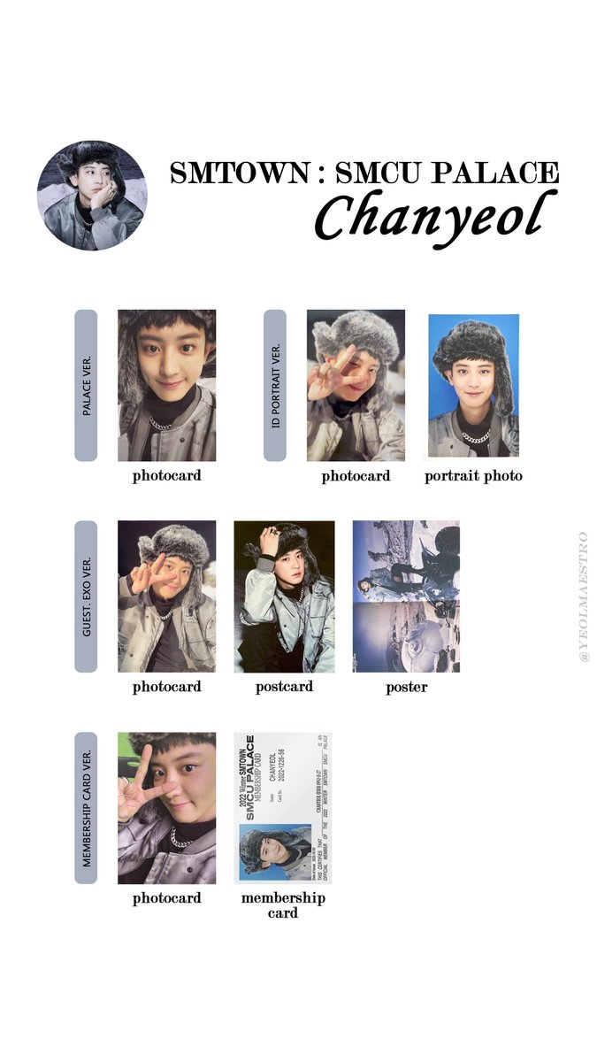 yeolmaestro's tweet photo. EXO SMCU PALACE template photocard list: individual (photocard + postcard + poster)
겨울 앨범 엑소 포카 리스트 찬열 카이 세훈 엽서 포스터 chanyeol kai sehun

hq:https://t.co/5bUQ3AQE98 https://t.co/CCBf0mRURb