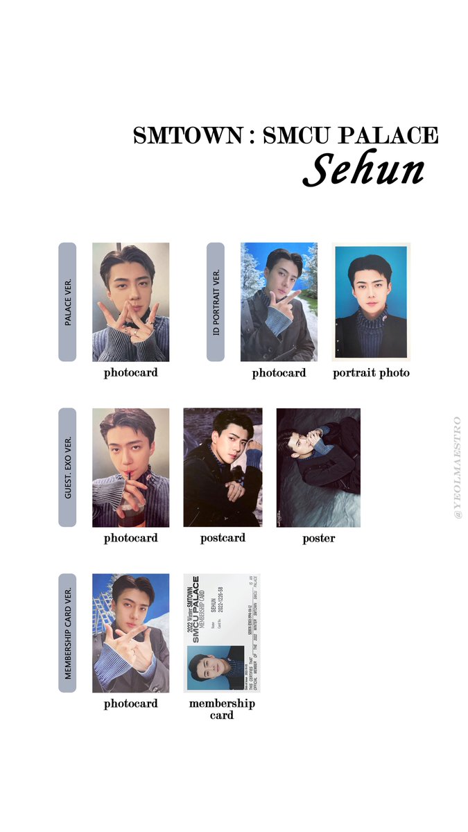 yeolmaestro's tweet photo. EXO SMCU PALACE template photocard list: individual (photocard + postcard + poster)
겨울 앨범 엑소 포카 리스트 찬열 카이 세훈 엽서 포스터 chanyeol kai sehun

hq:https://t.co/5bUQ3AQE98 https://t.co/CCBf0mRURb