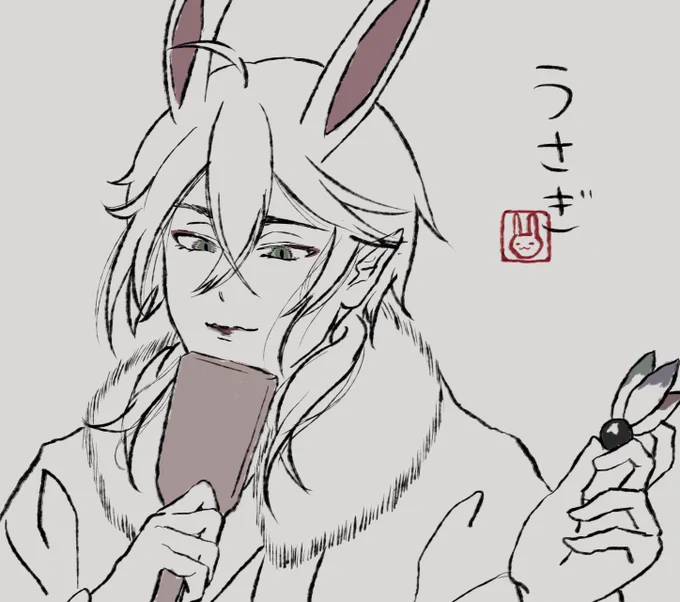 「ツノをうさぎの耳に変えて欲しい…だって?」
#twstファンアート 
