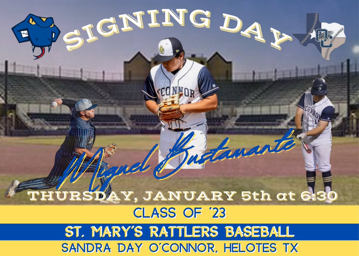 Please join us on Thursday at 6:30pm in the main gym to congratulate @miguel_busta04 as he signs with @StMUbaseball #OCuKnow #FangsOut