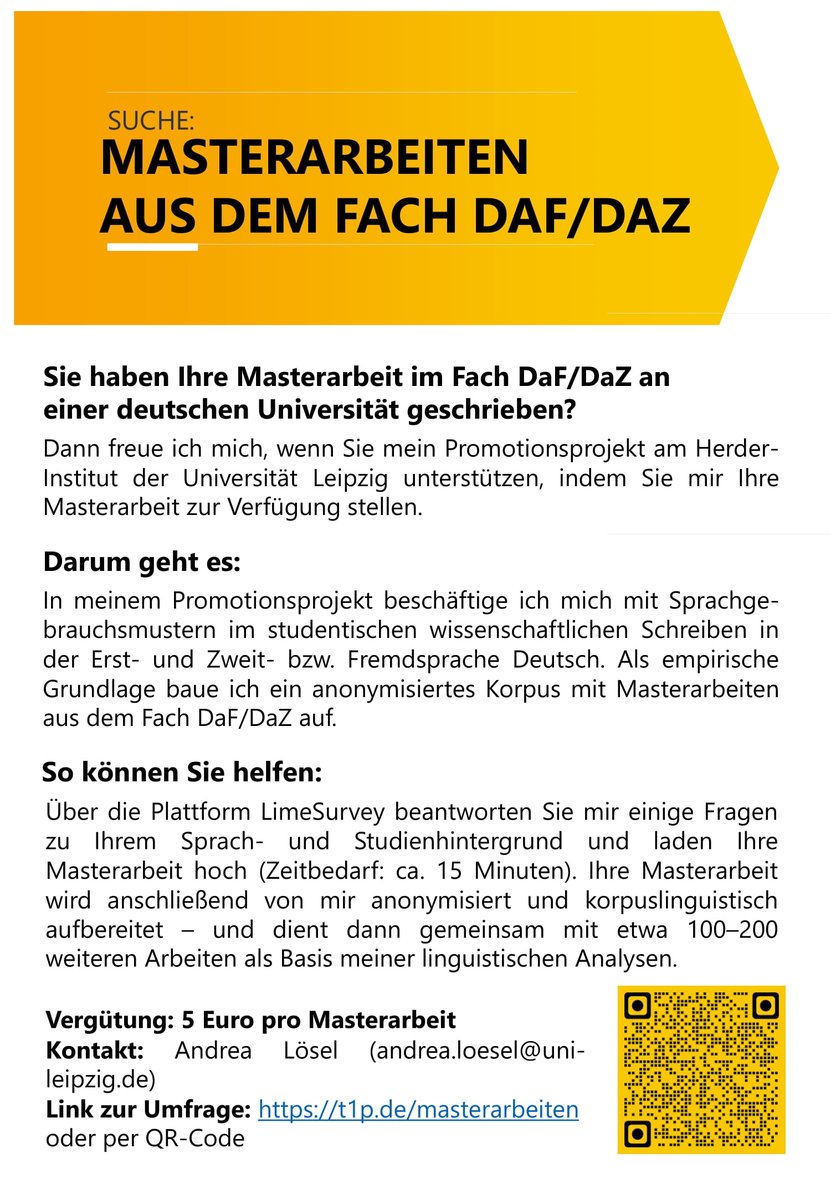 Meine Kollegin Andrea Lösel kann eure Unterstützung gebrauchen, #twittercampus! Gerne teilen. #phdlife #wissenschaftlichesschreiben #dafdaz