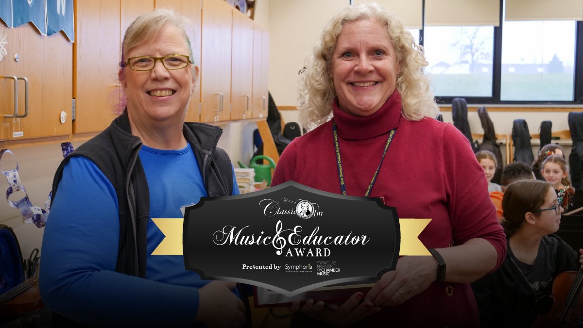 Yesterday, #WCNY Classic FM host Diane Jones visited @WestGeneseecsd to surprise our Music Educator Award honoree for December!

🎉 Congratulations, Maggie Mercer!

Stay tuned... we'll be airing a performance from one of her school ensembles on #ClassicFM in the coming weeks!