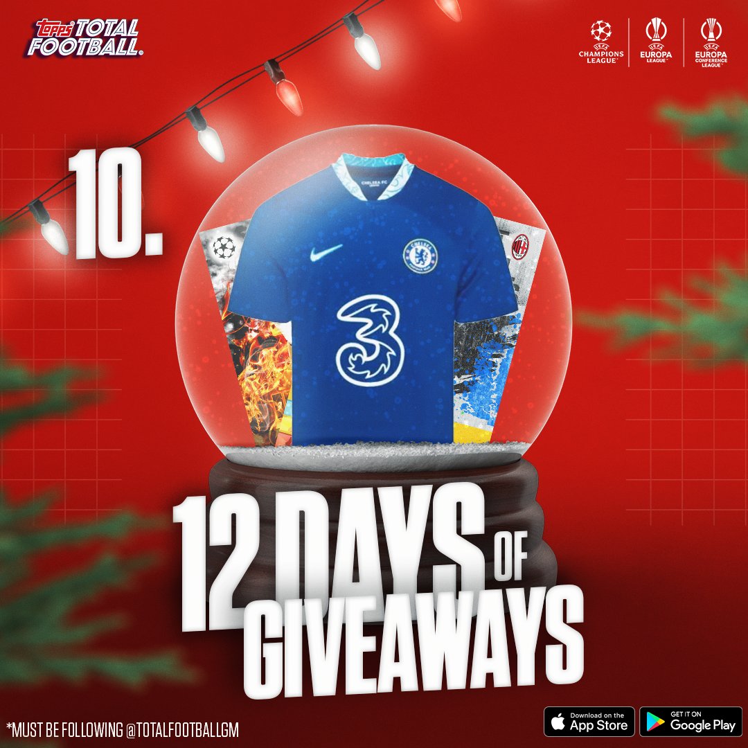 totalfootballgm's tweet photo. 12 DAYS OF GIVEAWAYS 🎄 

To WIN a @ChelseaFC 2022/23 Home Shirt:

🔥 RT this
🔥 Follow @totalfootballgm https://t.co/pVDwZu7Ovv