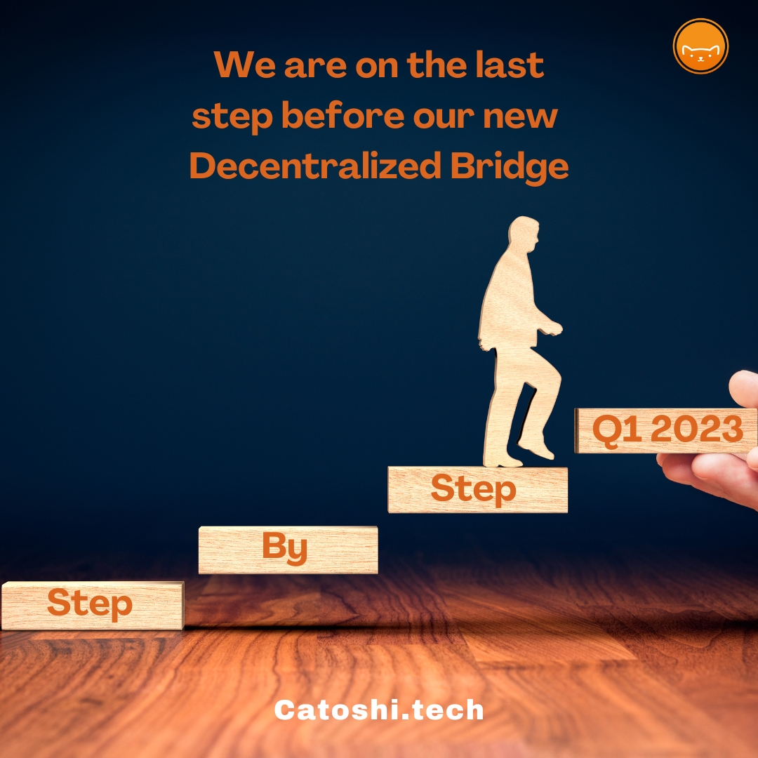 OriginalCatoshi's tweet photo. At Catoshi, our bridges are always:
Safe, Simple and Easy to use 😺
In the near future we will add #Decentralized to the list ✅
#BridgeEasy https://t.co/raz3Grtqxk https://t.co/JsduEUg0Nc